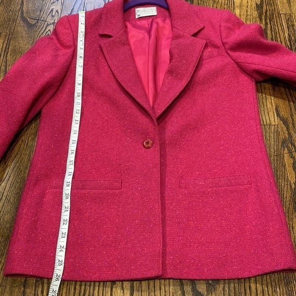 Pendleton Vintage Wool Blazer Pink Size 8 EUC - Picture 13 of 15